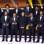 Cristiano Ronaldo en la gala del Balón de Oro 2012