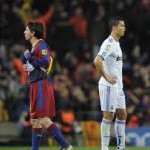 Cristiano Ronaldo con un gol adelante de Messi