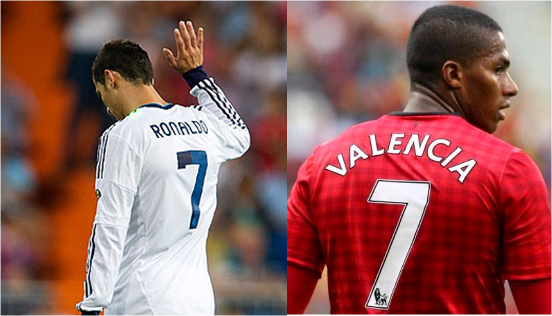 cristiano ronaldo y antonio valencia los 7