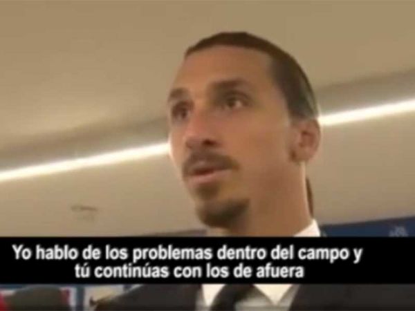 El sueco Zlatan Ibrahimovic ignora a periodista por tocar a su hijo