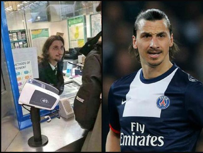 A Ibrahimovic le sale un clon en el metro de Londres